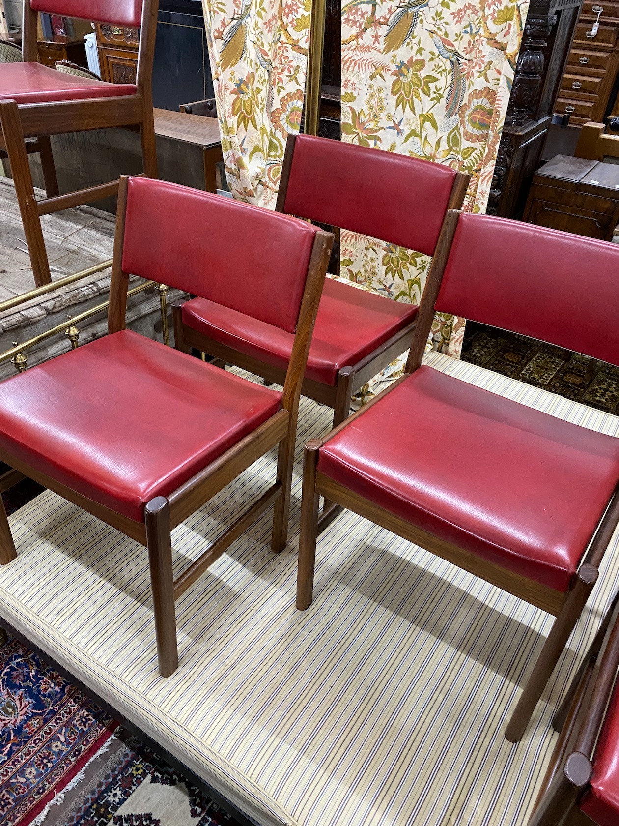 A set of ten 1950s teak dining chairs, possibly Mackintosh